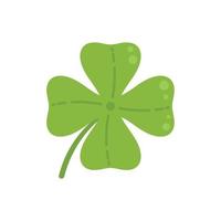 Clover card icon flat vector. Irish luck vector