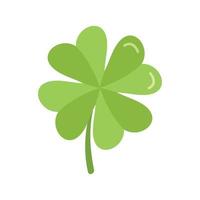 Clover art icon flat vector. Irish leaf vector