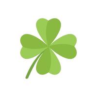 Spring clover icon flat vector. Luck leaf vector