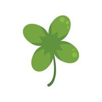 Irish clover icon flat vector. Four leaf vector