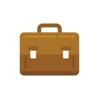 Study briefcase icon flat vector. Degree education vector