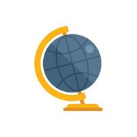 Study globe icon flat vector. School master vector
