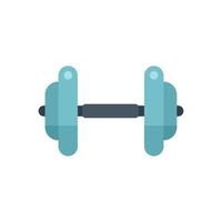 Gym dumbbell icon flat vector. Physical sport vector