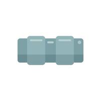 Pipe tube icon flat vector. Industrial valve vector