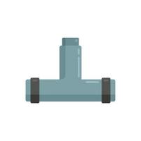 Pipe connection icon flat vector. Industrial flange vector