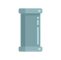 Home pipe icon flat vector. Metal tube vector