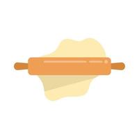 Cookie dough icon flat vector. Flour bread vector