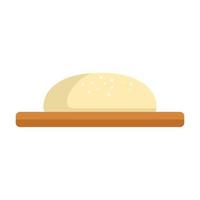 vector plano de icono de masa de tienda. pan de pizza