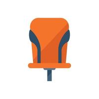 icono de asiento de bicicleta de niño familiar vector plano. bebe niño