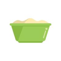 Hands dough icon flat vector. Knead flour vector