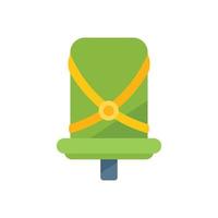 Baby bike seat icon flat vector. Family kid vector