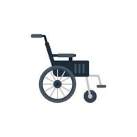 Wheelchair icon flat vector. Therapy doctor vector