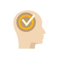 Complete mind work icon flat vector. Trust quality vector