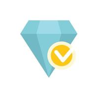 Diamond trust icon flat vector. Control work vector