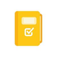 Approved file folder icon flat vector. Work trust vector