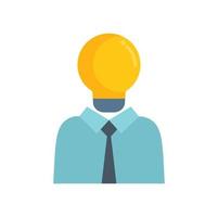 Business idea icon flat vector. Expert standard vector