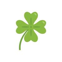 Quatrefoil icon flat vector. Irish leaf vector