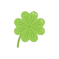Clover sticker icon flat vector. Irish luck vector