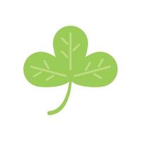 Small clover icon flat vector. Irish luck vector
