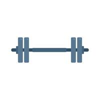 Gym barbell icon flat vector. Sport children vector