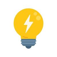 Bulb energy consumption icon flat vector. Smart resource vector