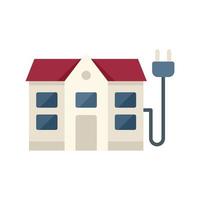 House smart consumption icon flat vector. Money care vector