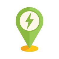 Save energy location icon flat vector. Care smart vector