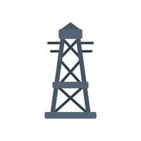 Electric tower icon flat vector. Smart resource vector