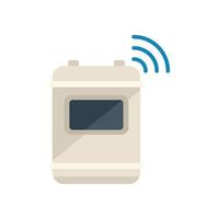 Wireless counter icon flat vector. Smart consumption vector