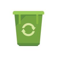 Recycle eco bag icon flat vector. Ocean waste vector