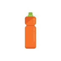 Sport bottle icon flat vector. Biodegradable plastic vector