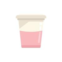 Biodegradable plastic coffee cup icon flat vector. Eco recycle vector