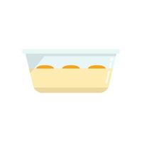 Wheat dought icon flat vector. Pizza bread vector