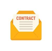 Agent mail contract icon flat vector. Secret support vector