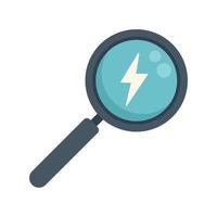 Search save energy icon flat vector. Care engineer vector