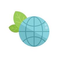 Global energy icon flat vector. Save planet vector