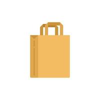 Food pack icon flat vector. Paper package vector