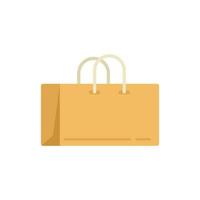 Eco package icon flat vector. Food bag vector