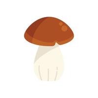 Eco mushroom icon flat vector. Organic farm vector