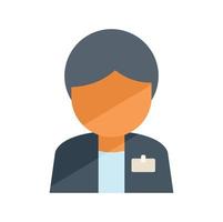 Secret woman agent icon flat vector. Service support vector