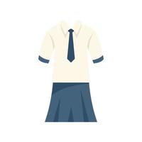 vector plano de icono de vestido de niño. uniforme escolar