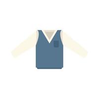 Japanese shirt icon flat vector. Student uniform vector