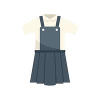 Dress suit icon flat vector. Fashion back vector