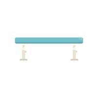 Gymnastic bar icon flat vector. Gym sport vector