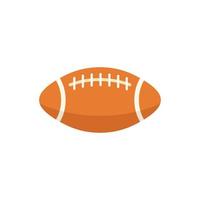 American football ball icon flat vector. Sport school vector