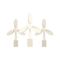 Wind turbine icon flat vector. Clean power vector