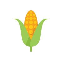 Eco corn icon flat vector. Save plant vector