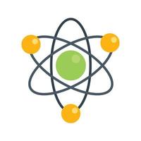 Atom energy icon flat vector. Clean eco vector