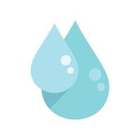 Water eco icon flat vector. Nature power vector