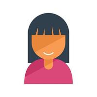 Accept smiling icon flat vector. Happy friend vector